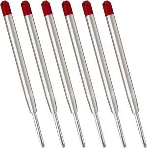 ChaoQ Red Ink Refills (6pcs), Replaceable Ballpoint Pens Refills ChaoQ Red Ink Refills (6pcs), Replaceable Ballpoint Pens Refills