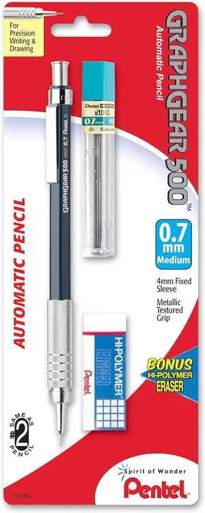 Drafting Kit with Graph Gear 500 Automatic Drafting Pencil, 0.7mm, Blue Barrel, Lead and Mini Eraser (PG527LEBP) Drafting Kit with Graph Gear 500 Automatic Drafting Pencil, 0.7mm, Blue Barrel, Lead and Mini Eraser (PG527LEBP)