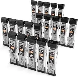 1200 PCS Lead Refills 0.7mm HB #2 Break Resistant Mechanical Pencil Refills 0.7 mm, 60 Pack Per Tube, 20 Tubes 1200 PCS Lead Refills 0.7mm HB #2 Break Resistant Mechanical Pencil Refills 0.7 mm, 60 Pack Per Tube, 20 Tubes