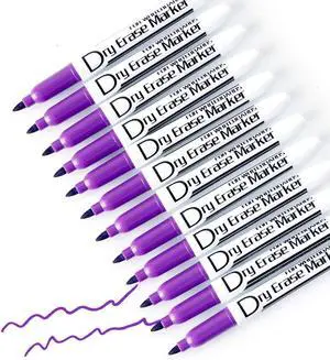 Volcanics Purple Dry Erase Whiteboard Markers, Fine Tip, 12 Count Volcanics Purple Dry Erase Whiteboard Markers, Fine Tip, 12 Count