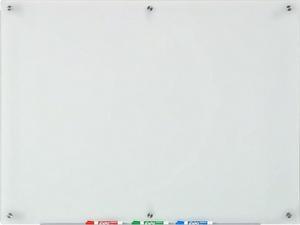 Audio-Visual Direct Frosted Glass Dry-Erase Board Set - 4' x 3' - Includes Hardware & Marker Tray (Non-Magnetic)