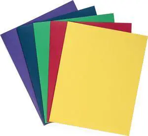 25 Pack Paper Two Pocket Folders Bulk 2 Pocket Folders Bulk Designed for Office and Classroom Use Assorted 5 Colors