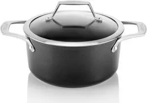 TECHEF - Onyx Collection - 2.8-quart Soup Pot with Glass Lid, coated with New Teflon Platinum Non-Stick Coating (PFOA Free)