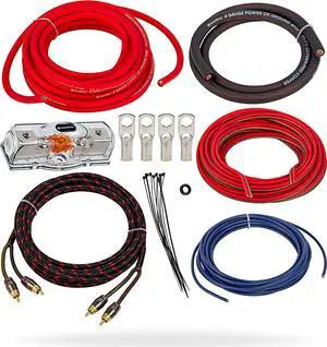 4 Gauge Amp Wiring Kit | Amp Kit with Amplifier Installation Wiring True Spec and Soft Touch Wire | 4 Gauge Wire, 4 Gauge Amp Kit, Amplifier Wiring Kit, Sub Wiring Kit