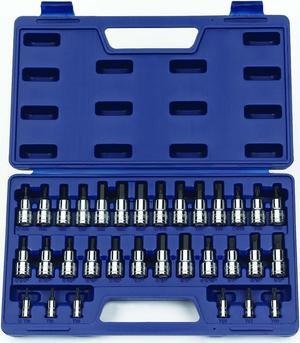 Williams 50681 1/4-Inch and 3/8-Inch Drive Bit Socket Set, 32-Piece