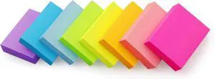 Sticky Notes 1.5x2 in, Bright Colors Self-Stick Pads 8 Pads, 100 Sheets/Pad | Suitable for Home, Office, Notebooks, and School Sticky Notes 1.5x2 in, Bright Colors Self-Stick Pads 8 Pads, 100 Sheets/Pad | Suitable for Home, Office, Notebooks, and School