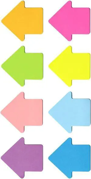 SIMONA Arrow Shape Sticky Notes 8 Bright Colors, 600 Sheets | Arrow Design Self-Sticky Note Pads, 8 Assorted Bright Colors Sticky Notes for Office, School, Family SIMONA Arrow Shape Sticky Notes 8 Bright Colors, 600 Sheets | Arrow Design Self-Sticky Note Pads, 8 Assorted Bright Colors Sticky Notes for Office, School, Family