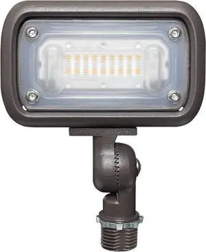 GKOLED 15W Outdoor LED Flood Security Lights, Waterproof Landscape Lighting, 50W PSMH Equivalent, 1370 Lumens, 3000K Warm White, 120-277V, 1/2" Knuckle Mount, UL-Listed