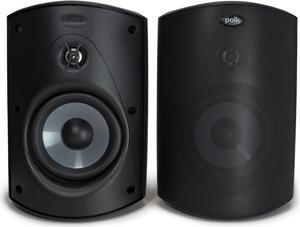 Polk Audio Atrium 5 Outdoor Speakers with Powerful Bass (Pair, Black), All-Weather Durability, Broad Sound Coverage, Speed-Lock Mounting System