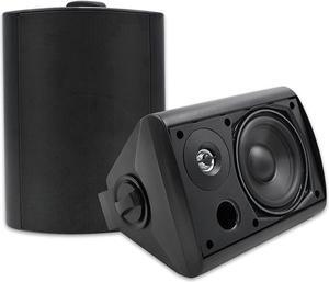Herdio 5.25 Inches 200 Watts Indoor Outdoor Patio Deck Speakers All Weather Wall Mount System
