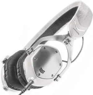 V-Moda XS On-Ear Folding Design Noise-Isolating Metal Headphone (White Silver)