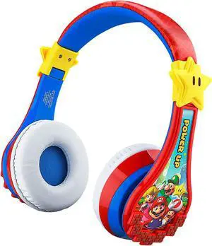 Super Mario Wireless Bluetooth Portable Kids Headphones with Microphone, Volume Reduced to Protect Hearing Rechargeable Battery, Adjustable Kids Headband for School Home or Travel Super Mario Wireless Bluetooth Portable Kids Headphones with Microphone, Volume Reduced to Protect Hearing Rechargeable Battery, Adjustable Kids Headband for School Home or Travel