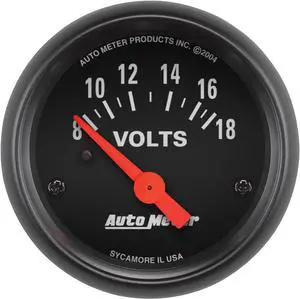 AUTO METER 2645 Z-Series Electric Voltmeter Gauge, 2.3125 in.