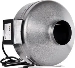 10 Inch 862 CFM Inline Duct Ventilation Fan HVAC Exhaust Blower for Grow Tent, Grounded Power Cord