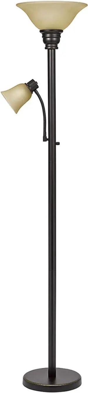 Catalina Lighting 18223-002 Transitional Uplight Floor Lamp with Reading Light, Standing Lamp, Living Room Light, LED Bulb NOT Included,71", Dark Bronze Catalina Lighting 18223-002 Transitional Uplight Floor Lamp with Reading Light, Standing Lamp, Living Room Light, LED Bulb NOT Included,71", Dark Bronze