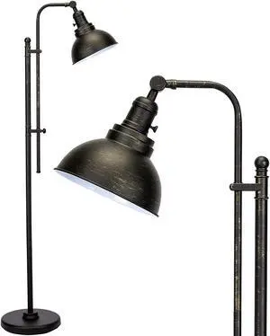 VONLUCE Floor Lamp, 65'' Tall Industrial Floor Lamp, Adjustable Height & Head Vintage Metal Standing Reading Pole Lamp, Floor Lamps for Living Room, Bedroom, Office, Farmhouse