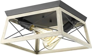 Progress Lighting Briarwood 12" 2-Light Flush Mount Light, Graphite Progress Lighting Briarwood 12" 2-Light Flush Mount Light, Graphite