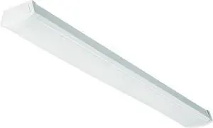 4 Foot LED Light Fixture Low-Profile LED Wraparound Flush Mount Ceiling Light 4000K Cool White 120V 48-Inch (FMLWL 48 840)