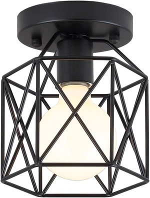 Industrial Semi Flush Mount Ceiling Light, Mini Pendant Light Industrial Semi Flush Mount Ceiling Light, Mini Pendant Light