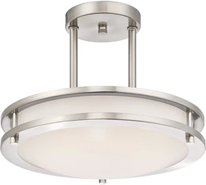 Light Blue USA LB72131 LED Semi Flush Mount Ceiling Fixture, Antique Brushed Nickel Finish, 4000K Cool White, 1200 Lumens, Dimmable Light Blue USA LB72131 LED Semi Flush Mount Ceiling Fixture, Antique Brushed Nickel Finish, 4000K Cool White, 1200 Lumens, Dimmable