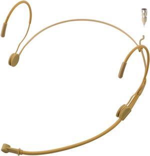 J K MIC-J 069 Earhook Headworn Headset Unidirectional Microphone Compatible with Audio Technica Wireless Bodypack Transmitter - Hirose 4Pin Plug