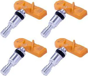 IM4168 TPMS Sensor 433MHz  Aluminum Stem Tire Pressure Sensors - Pre-Programmed Tire Sensor for Cars - Ready to Install Tpms Sensors Compatible for ALFA Romeo, Aston Martin, Chrysler & More - Pack 4