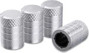 CKAuto Tire Valve Stem Caps, Aluminum Silver, 4 pcs/Pack | Corrosion Resistant, Universal Stem Covers for Cars Trucks Motorcycles SUVs and Bikes CKAuto Tire Valve Stem Caps, Aluminum Silver, 4 pcs/Pack | Corrosion Resistant, Universal Stem Covers for Cars Trucks Motorcycles SUVs and Bikes