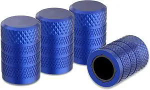 CKAuto Tire Valve Stem Caps, Aluminum Blue, 4 pcs/Pack | Corrosion Resistant, Universal Stem Covers for Cars Trucks Motorcycles SUVs and Bikes CKAuto Tire Valve Stem Caps, Aluminum Blue, 4 pcs/Pack | Corrosion Resistant, Universal Stem Covers for Cars Trucks Motorcycles SUVs and Bikes