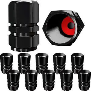 Tire Valve Caps (12 Pack) Heavy-Duty Stem Covers | Dust Proof, with O Rubber Seal | Hexagon Design | Outdoor, All-Weather, Leak-Proof Air Protection | Light-Weight Universal Aluminum Alloy (Black) Tire Valve Caps (12 Pack) Heavy-Duty Stem Covers | Dust Proof, with O Rubber Seal | Hexagon Design | Outdoor, All-Weather, Leak-Proof Air Protection | Light-Weight Universal Aluminum Alloy (Black)