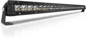 32 Inch LED Light Bar Single Row Flood & SpotBeam Combo 30000LM Off Road LED Light Bar Driving Light for Pickup SUV ATV UTV Truck Roof Bumper