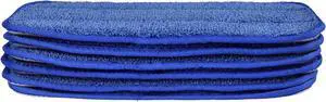 CleanAide® All Purpose Twist Yarn Microfiber Mop Pads 10 Inches Blue 6 Pack