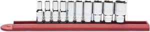 GEARWRENCH 10 Pc. 1/4" Drive 6 Pt. Mid-Length Socket Set, SAE - 80305S