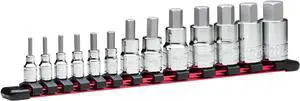 Capri Tools Hex Bit Socket Set, SAE, Advanced Series, 13-Piece