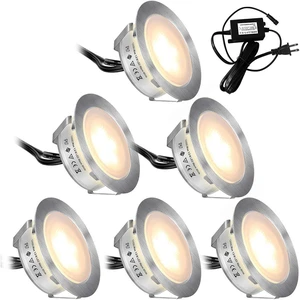 SMY Lighting Recessed LED Deck Lights Kits 6 Pack, (Upgrade Version) Deck Lighting Waterproof IP67,Low Voltage LED Lights for Garden, Steps,Stair, Living Room, Bathroom, Patio, Pool Deck,Kitchen SMY Lighting Recessed LED Deck Lights Kits 6 Pack, (Upgrade Version) Deck Lighting Waterproof IP67,Low Voltage LED Lights for Garden, Steps,Stair, Living Room, Bathroom, Patio, Pool Deck,Kitchen