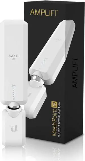AmpliFi HD WiFi MeshPoint by Ubiquiti Labs, Seamless Whole Home Wireless Internet Coverage, Replace WiFi Range Extenders, Expand Mesh WiFi System, Add to AmpliFi Router or Third Party Routers