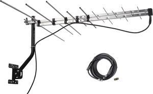 McDuory TV Outdoor Yagi Antenna with Long Range Reception Capacity - Digital TV Antenna Available for Attic or Roof Mount, Long Range Digital OTA Antenna for Clear Reception, 4K/1080P/HD