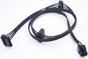 PERIPHERAL&SATA 6PIN to 3* IDE Molex 4 PIN port Power supply Cable for Corsair HX750i/HX850i/HX1000i/HX1200i Modular etc