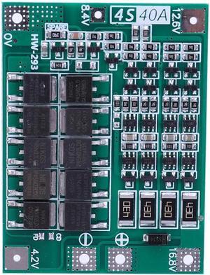 Li-ion Lithium Battery Charger Protection Board 18650 BMS Li-ion Lithium Battery Charger Module for Drill Motor(4S 40A Balance)
