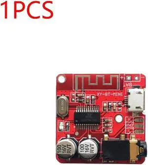 Bluetooth-compatible Audio Receiver Board BT5.0 MP3 Car Speaker Amplifier 3.7-5V Lossless Decoder Board Wireless Stereo Music(1PCS Red)