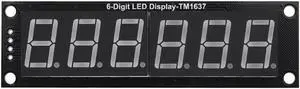 0.56in LED Digital Tube Display Control Module TM1637 LED Display Tube Clock Module 6-Digit 7-segment