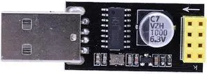 CH340 ESP-01 Adapter USB To ESP8266 WiFi Module Adapter Support Windows Systems 1000uF Solid-state Capacitor(Adapter)