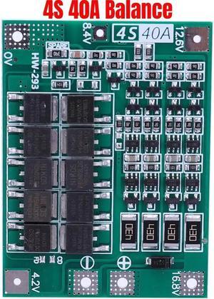 4S BMS Balance 11.1V 12.6V/14.8V 16.8V Li-ion Lithium Battery Charger Protection Board 40A Balance