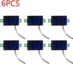 0.28 Inch 2 wires DC 5V-30V Mini Digital Voltmeter Voltage Tester Meter LED Screen meter(6PCS Blue) 0.28 Inch 2 wires DC 5V-30V Mini Digital Voltmeter Voltage Tester Meter LED Screen meter(6PCS Blue)