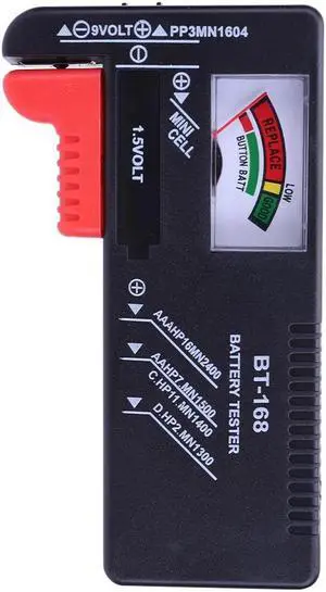 Digital/Indicator Lithium Battery Capacity Tester Voltage Meters Easy-to-Read Display AAA AA Button Cell Universal Test(168)