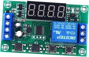LED Delay Timer Control Switch Board Adjustable 12V Relay Module Cycle Triggered Delay Power Outage for Motor Light Strip