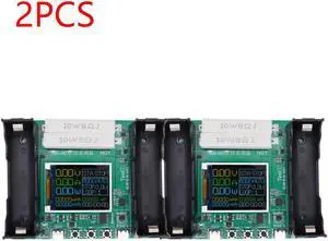 Type-C LCD Display Battery Capacity Tester MAh MWh 18650 Lithium Battery Capacity Detector Module 0-9999mAh Accessories(2PCS)