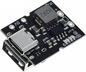 Type-C USB 5V 2A Boost Converter Step-Up Power Module Lithium Battery Charging Protection Board LED Display USB For DIY Charger(with welding)