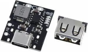 Type-C USB 5V 2A Boost Converter Step-Up Power Module Lithium Battery Charging Protection Board LED Display USB For DIY Charger(no welding)