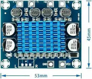 TPA3110 XH-A232 30W+30W 2.0 Channel Digital Stereo Audio Power Amplifier Board DC 8-26V 3A C6-001(XH-A232)