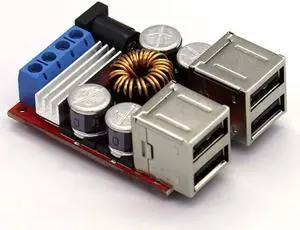 1PCS 8V-35V 5V 8A DC-DC Vehicle Charging Board Power Supply Depressurization Module 4 port USB Output mobile Charger(4 USB)
